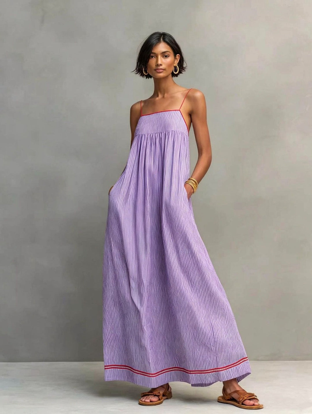INMACULADA | STRIPED MAXI DRESS FOR WOMEN