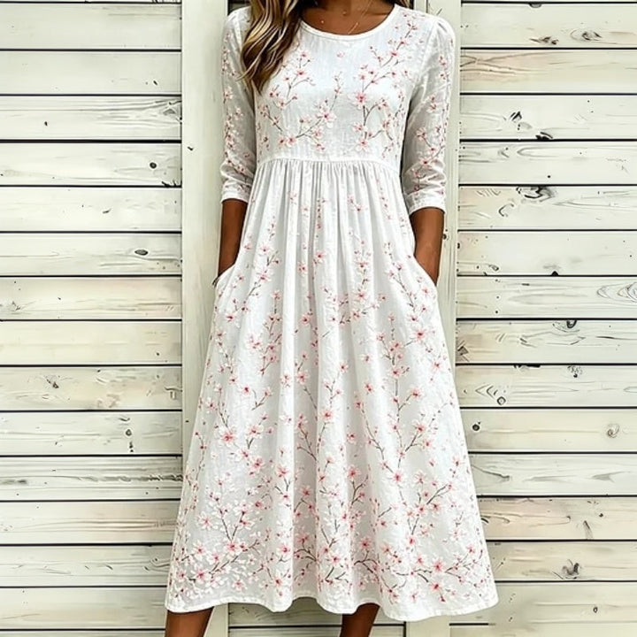 ISLA | FLORAL POCKET DRESS FOR WOMEN