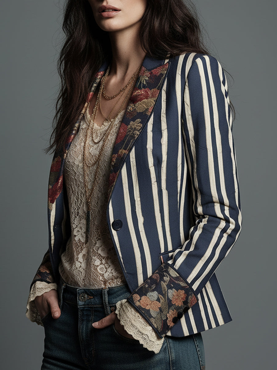 EDEN | BOHEMIAN STRIPED BLAZER FOR WOMEN