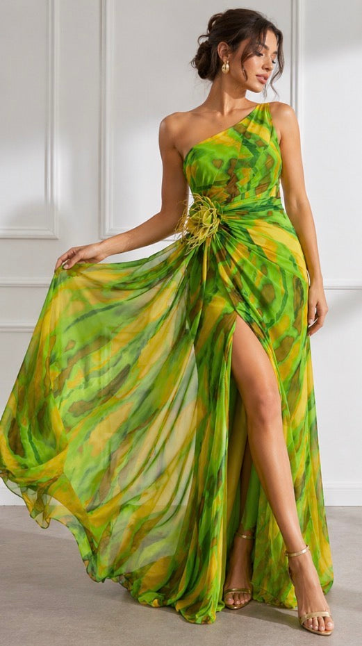 ILONA | VIBRANT DRAPED DRESS FOR WOMEN