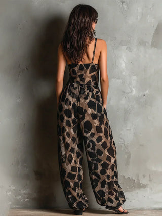 CONSTANCE | LEOPARD PRINT WIDE-LEG JUMPSUIT FOR WOMEN