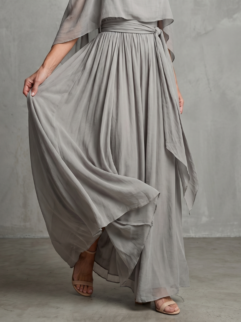 MARISOL | LAYERED DRAPE COLD TOP FOR WOMEN