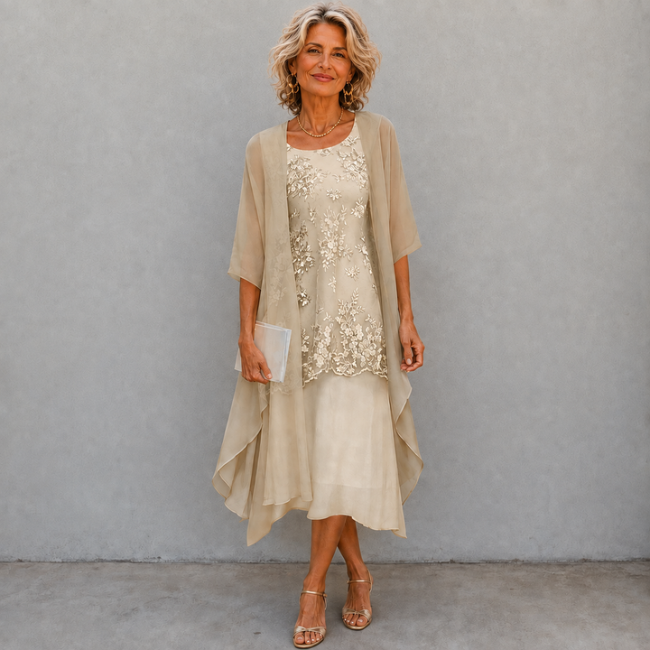 AURELIE | CHIFFON TWO-PIECE DRESS FOR WOMEN