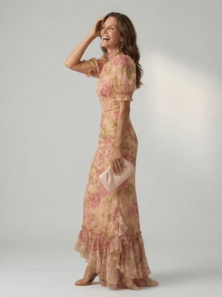 VIANNE | GENTLE NECK MAXI DRESS FOR WOMEN