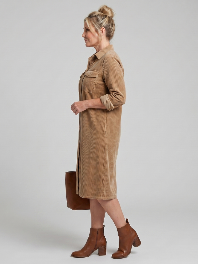 PEMA | LONG SLEEVE MIDI DRESS FOR WOMEN