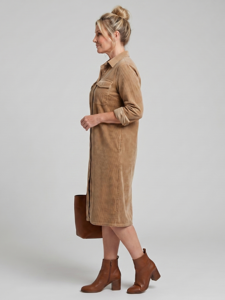 PEMA | LONG SLEEVE MIDI DRESS FOR WOMEN