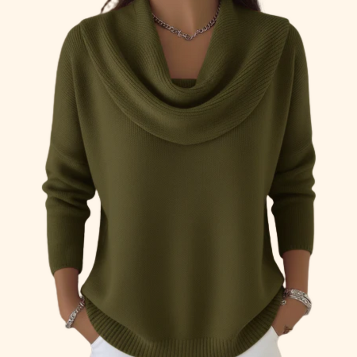 SIDONIE | COWL NECK SWEATER FOR WOMEN