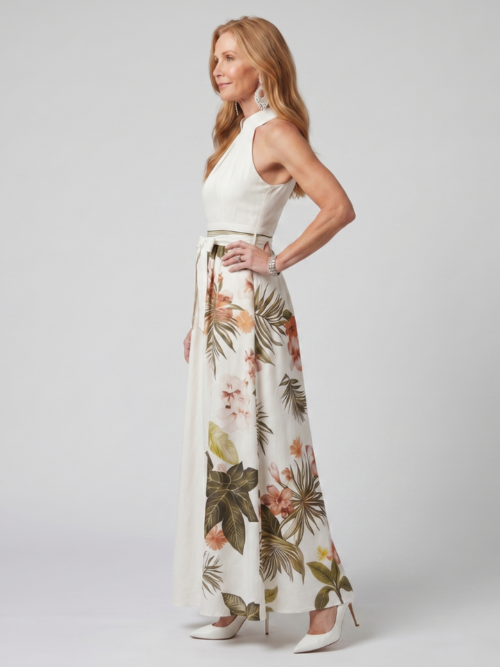 MEADOW | DRAPED HALTER MAXI DRESS FOR WOMEN