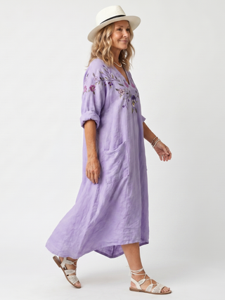 TAVI | FLORAL OVERSIZED MIDI DRESS FOR WOMEN