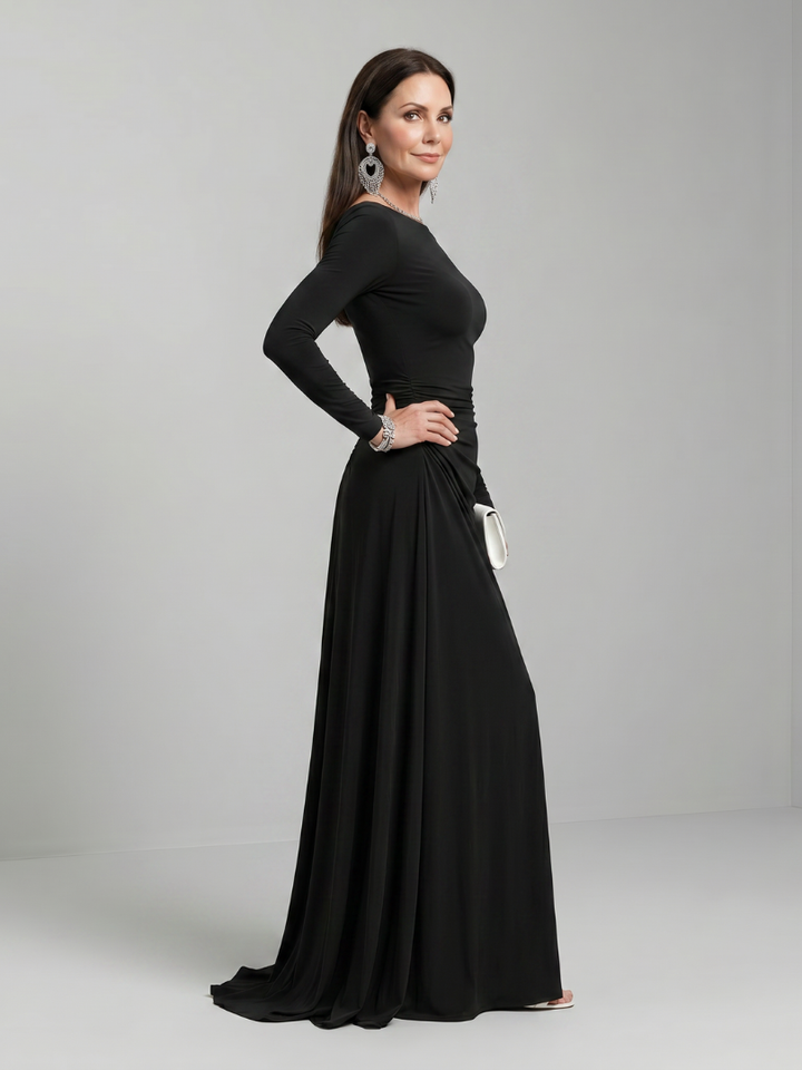 GYRAM | LONG SLEEVE NECK DRESS FOR WOMEN