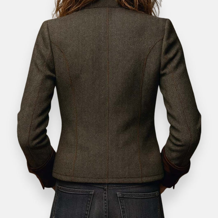 GERALDINE | TWEED VELVET JACKET FOR WOMEN