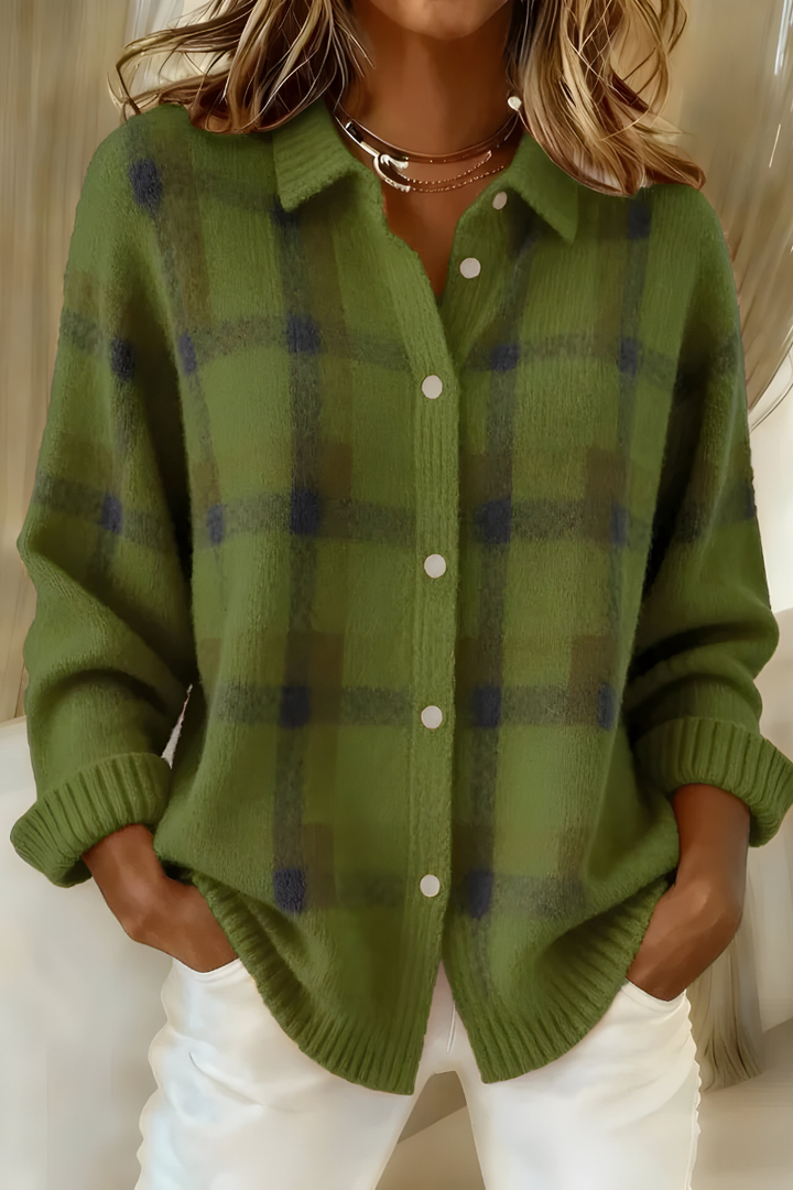 RAGNHILD | PLAID CARDIGAN FOR WOMEN