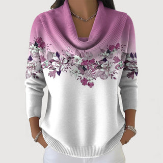 KALANI | FLORAL TURTLENECK SWEATER FOR WOMEN