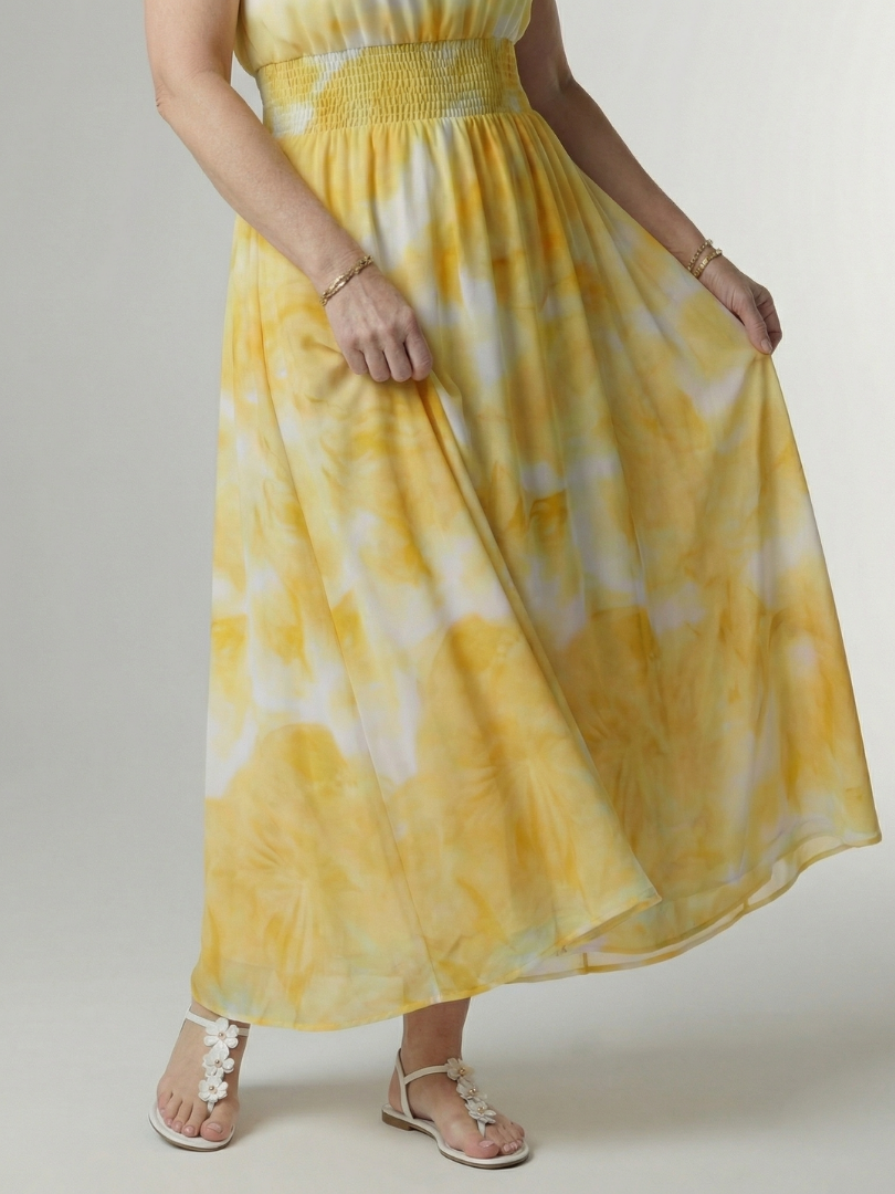 SYLIN | GATHERED HALTER MIDI DRESS FOR WOMEN