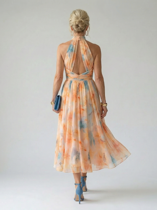 BLANKA | SOFT HALTER MIDI DRESS FOR WOMEN