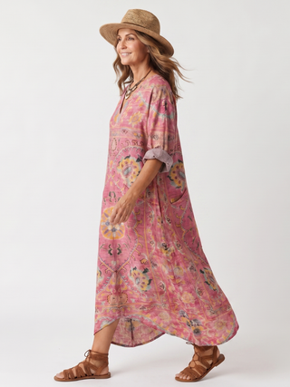 TILDA | ABSTRACT PRINT MIDI DRESS FOR WOMEN