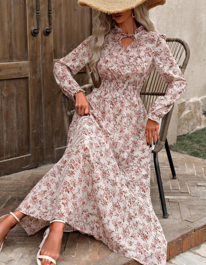 PERNILLE | ROMANTIC LONG-SLEEVE MAXI DRESS FOR WOMEN