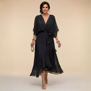 MONICA | V-NECK DRESS FOR WOMEN