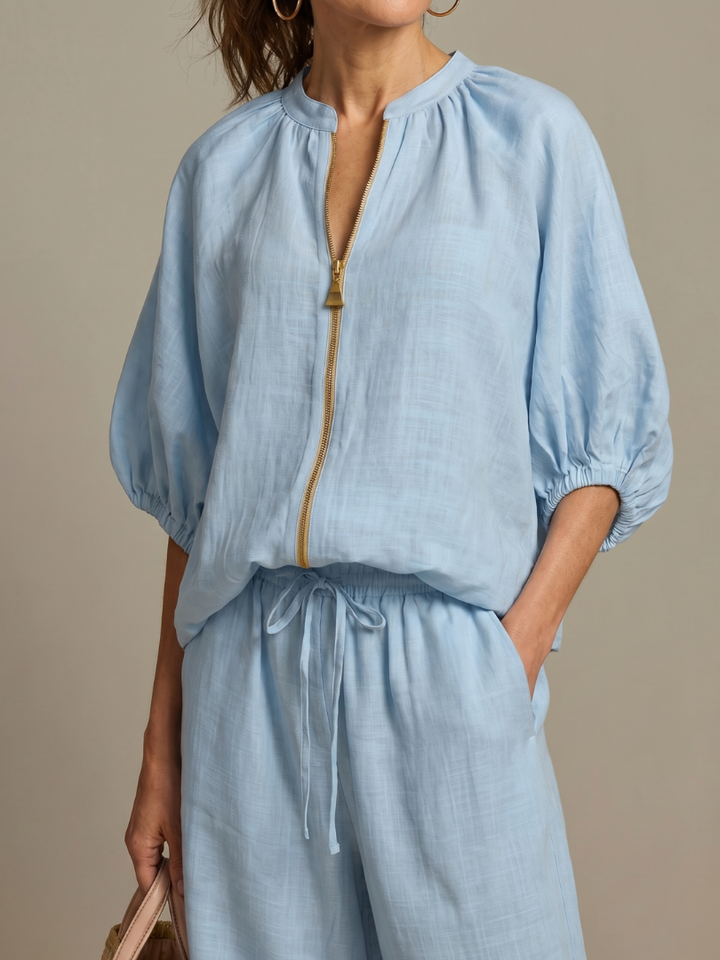 NATALIA | BLOUSON WIDE LEG SET FOR WOMEN