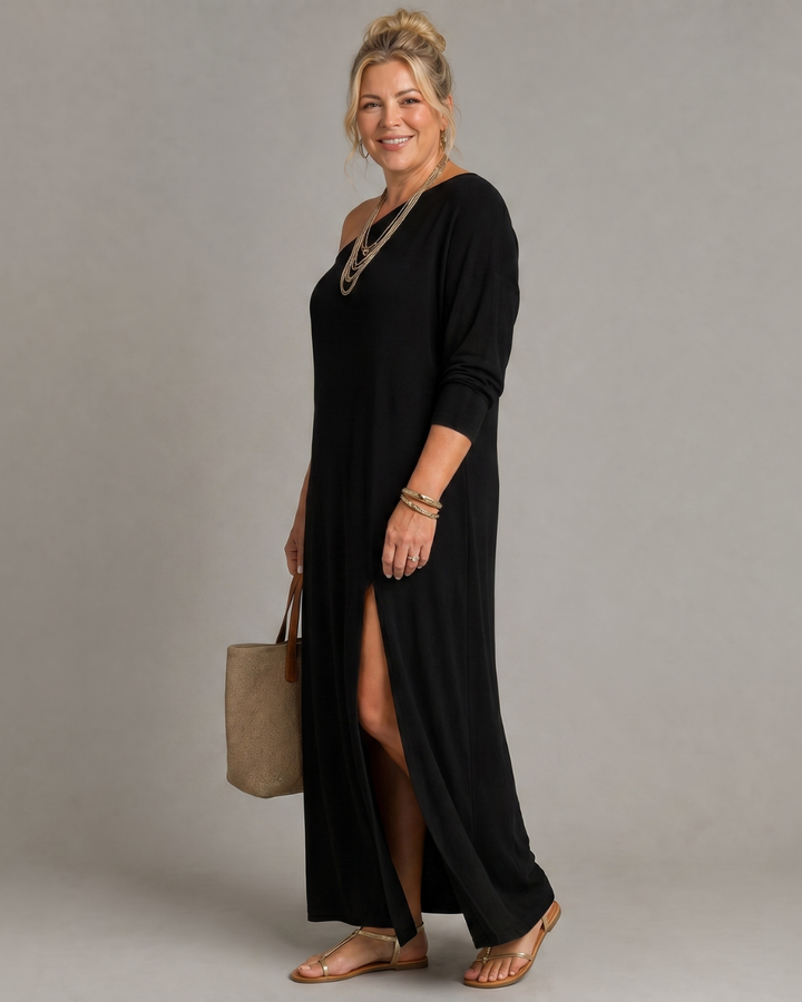 ASTERELLE | ONE SHOULDER MIDI DRESS FOR WOMEN