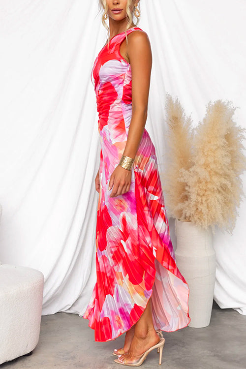 LENA | PLEATED ONE-SHOULDER DRESS FOR WOMEN