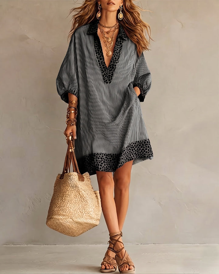 CARLY | LEOPARD PRINT SLEEVE SHIRT FOR WOMEN