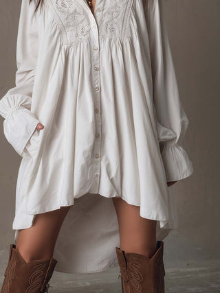 LUCIA | LACE DETAIL SHIRT DRESS FOR WOMEN