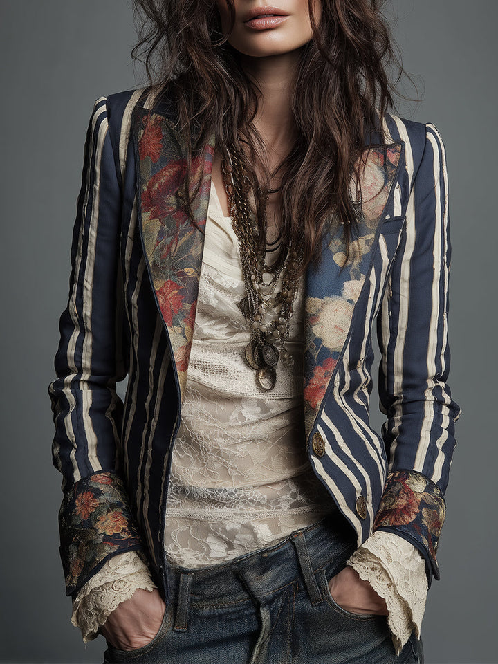 EDEN | BOHEMIAN STRIPED BLAZER FOR WOMEN