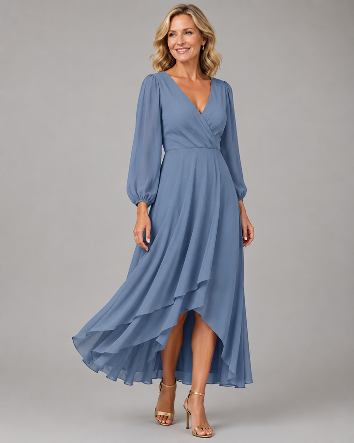 JOHANNA | V-NECK LONG DRESS FOR WOMEN