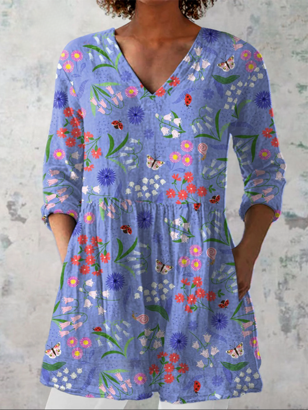ALINE | LONG V-NECK BLOUSE FOR WOMEN
