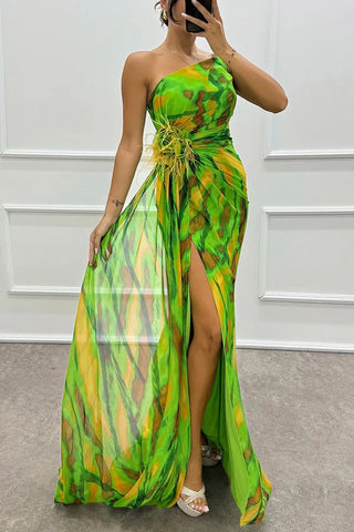 ILONA | VIBRANT DRAPED DRESS FOR WOMEN