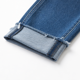 DENVIE | HIGH-WAISTED CROSSOVER STRAIGHT-LEG JEANS FOR WOMEN
