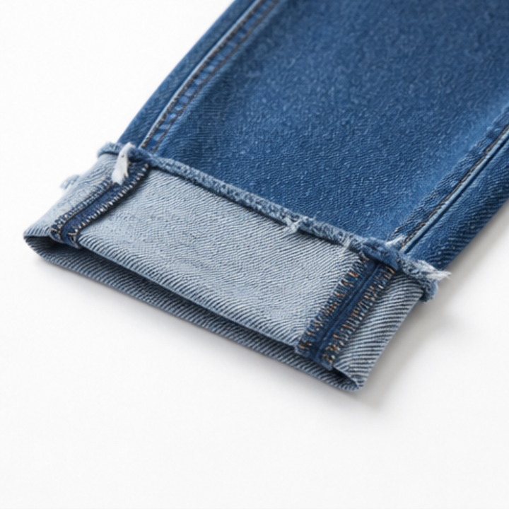 DENVIE | HIGH-WAISTED CROSSOVER STRAIGHT-LEG JEANS FOR WOMEN