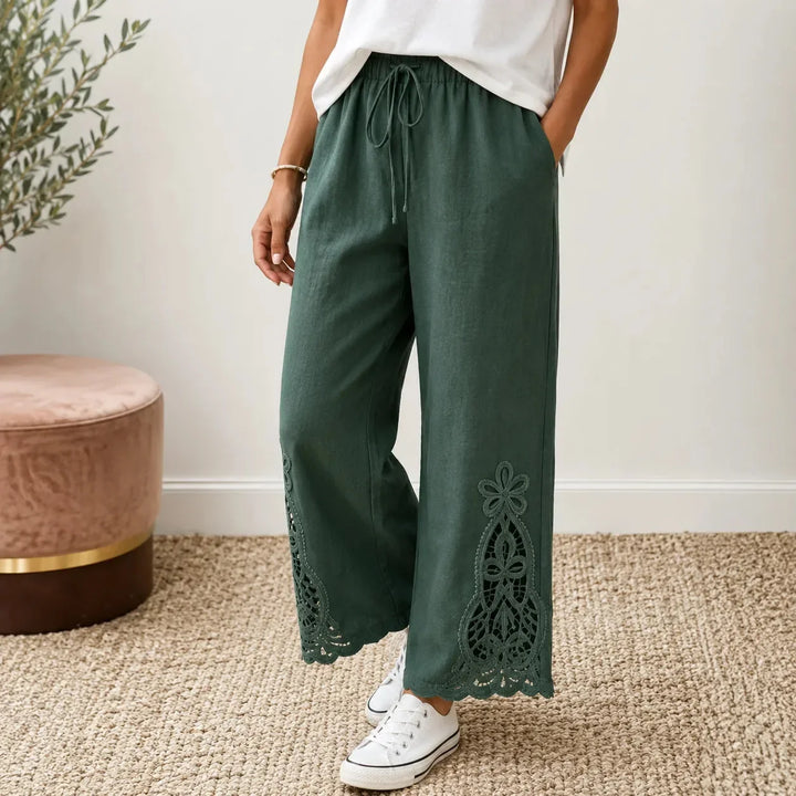 SOLENNE | WIDE LEG DRAWSTRING PANTS FOR WOMEN
