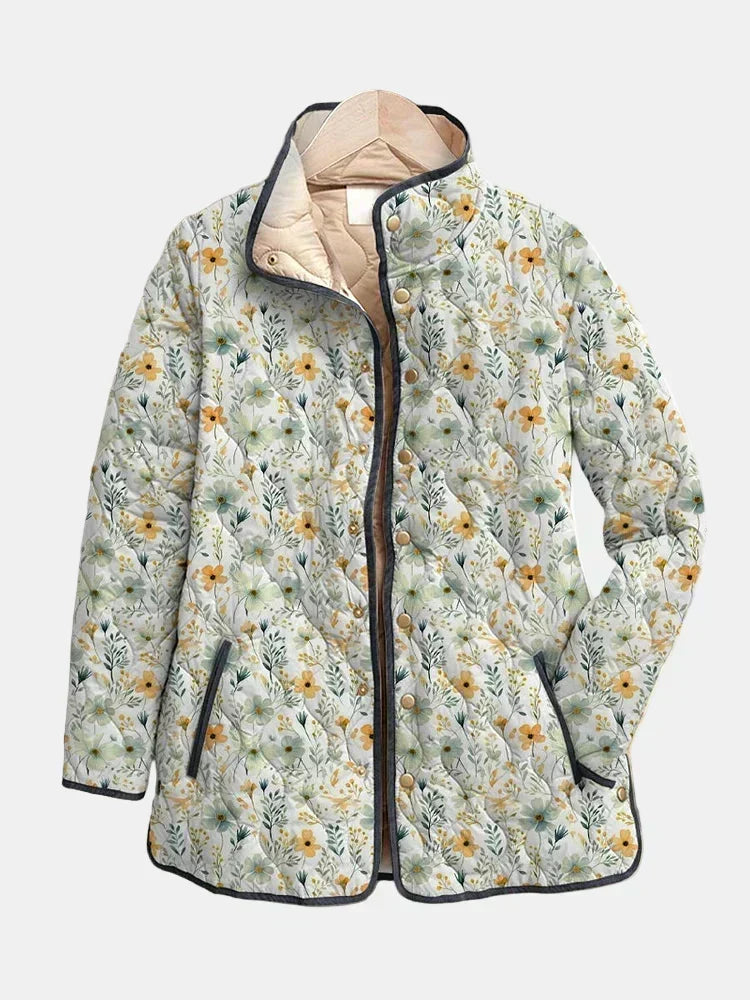 NOLA | DELIGHTFUL FLORAL-PRINTED QUILTED JACKET FOR WOMEN