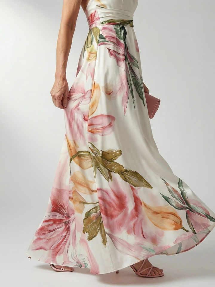 AMIEL | LIGHT FLORAL MAXI DRESS FOR WOMEN
