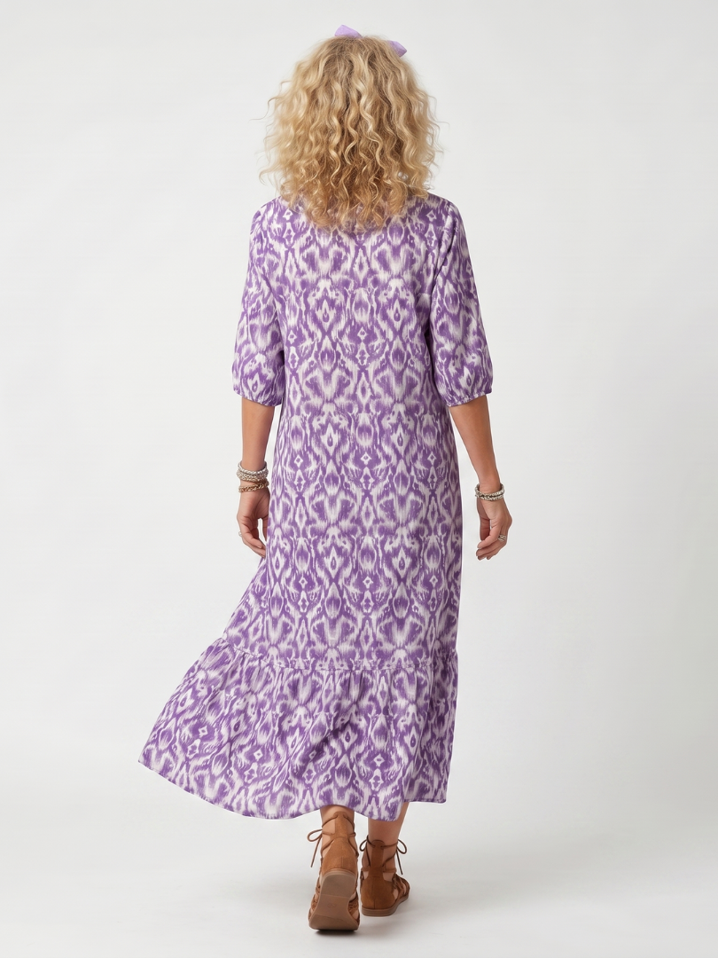 PENELOPE | PRINTED TASSEL MIDI DRESS FOR WOMEN