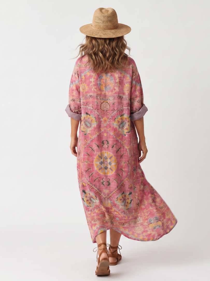 TILDA | ABSTRACT PRINT MIDI DRESS FOR WOMEN