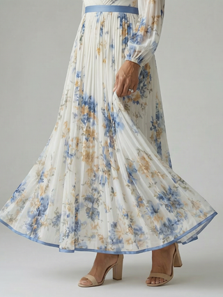 RIELLE | PLEATED WRAP MIDI DRESS FOR WOMEN