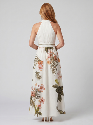 MEADOW | DRAPED HALTER MAXI DRESS FOR WOMEN