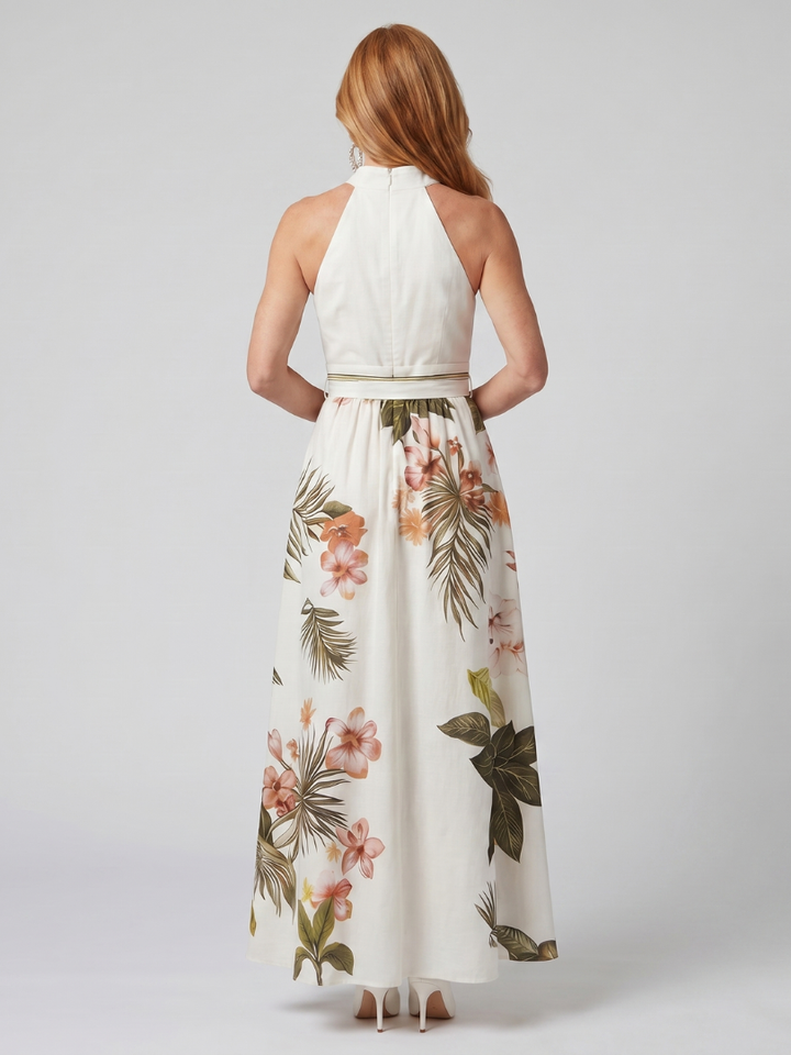 MEADOW | DRAPED HALTER MAXI DRESS FOR WOMEN