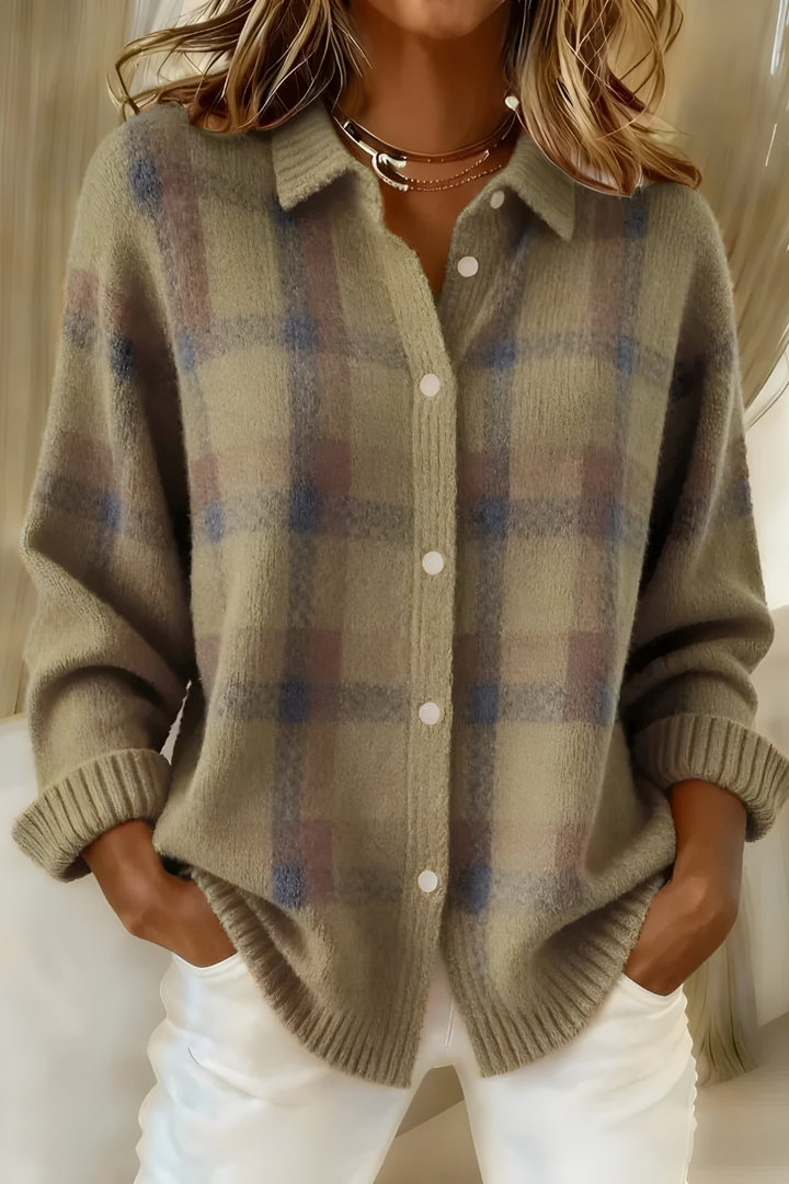 RAGNHILD | PLAID CARDIGAN FOR WOMEN