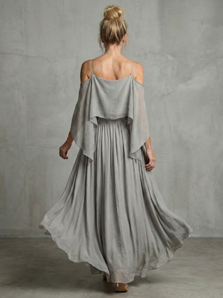 MARISOL | LAYERED DRAPE COLD TOP FOR WOMEN