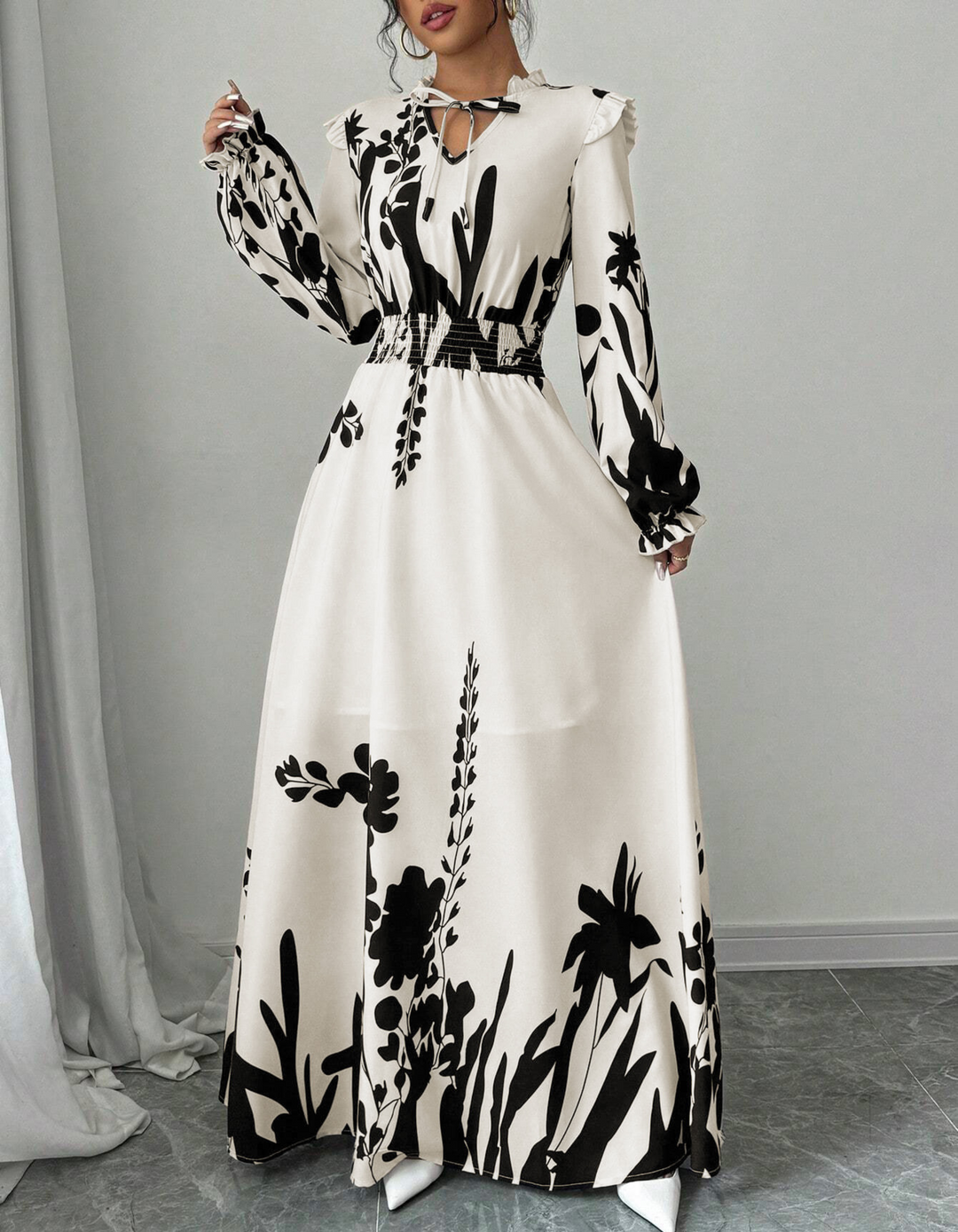 PERNILLE | ROMANTIC LONG-SLEEVE MAXI DRESS FOR WOMEN