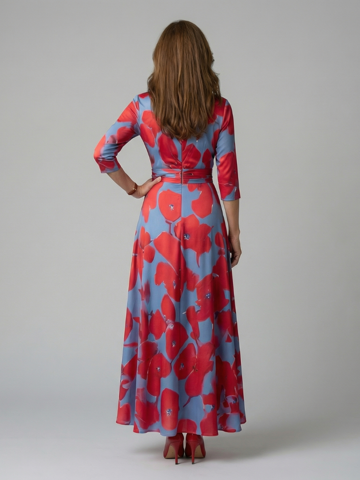 ILONA | FLORAL WRAP MAXI DRESS FOR WOMEN