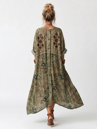 ALETA | BUTTON FRONT MIDI DRESS FOR WOMEN