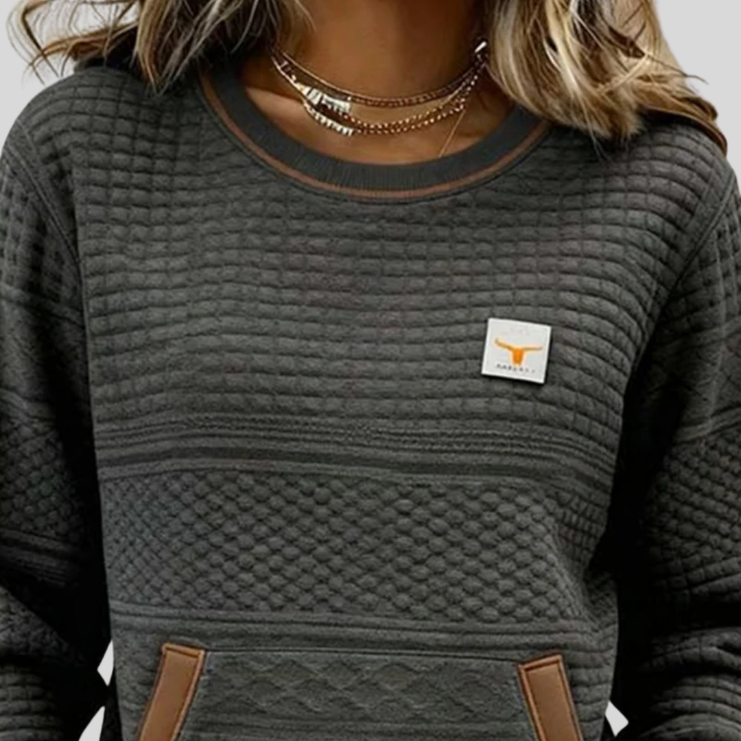 NOELLE | CREW NECK COLORBLOCK SWEATSHIRT FOR WOMEN