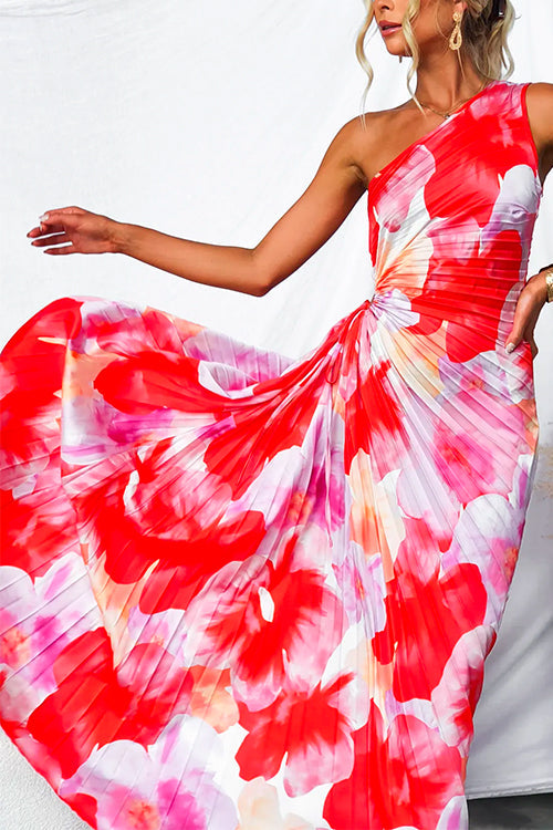 LENA | PLEATED ONE-SHOULDER DRESS FOR WOMEN