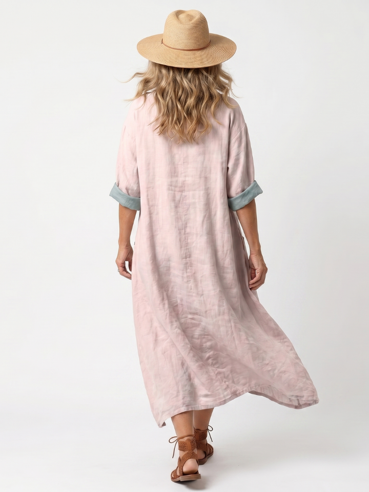 KENZA | PANEL RELAXED MIDI DRESS FOR WOMEN