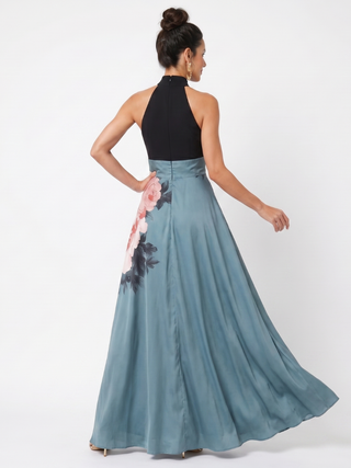 OLYMPAS | HALTER BODICE MAXI DRESS FOR WOMEN